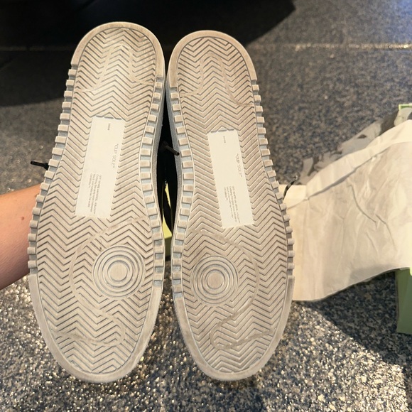 Off White 2.0 Black Leather Trainers sz 40 EUC LK NEW - Picture 7 of 9